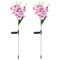 2 Pcs Solar Flowers LED Light Outdoor Garden Yard Stake Solar Flower Lights